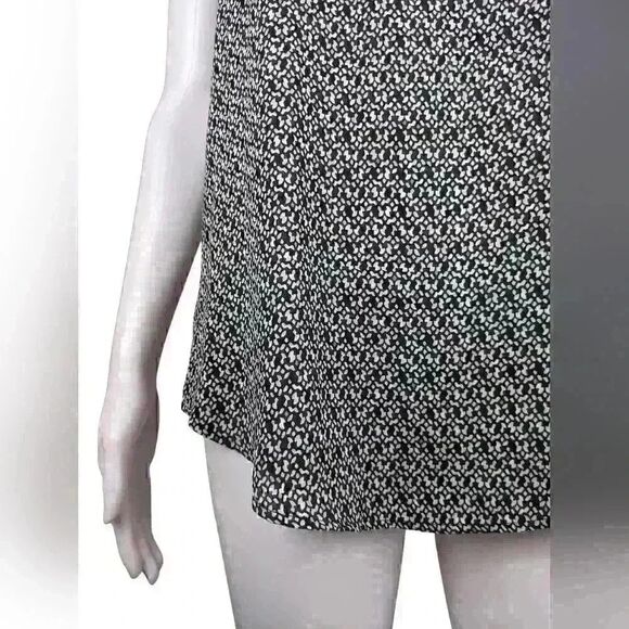 Loft Small Sleeveless Double Breast Pocket Lightweight Summer Jacquard V Neck - Picture 3 of 8